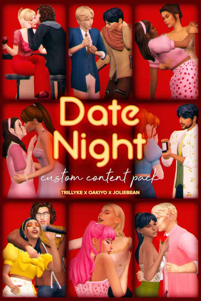 Date Night Sims 4 Valentines Day CC Clothes Set
