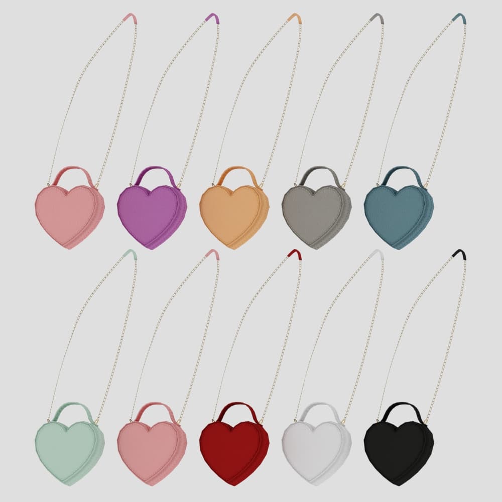 Wearable Heart Bag Sims 4 Valentines Day CC Accessory