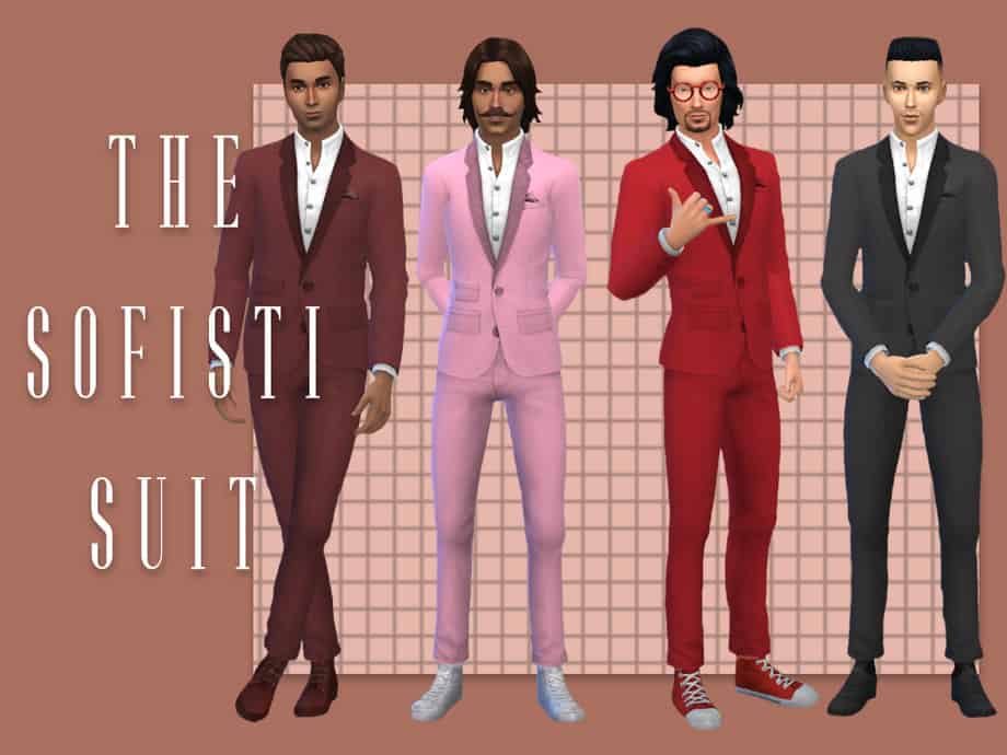 Basegame Suit Recolor Sims 4 Valentines Day CC