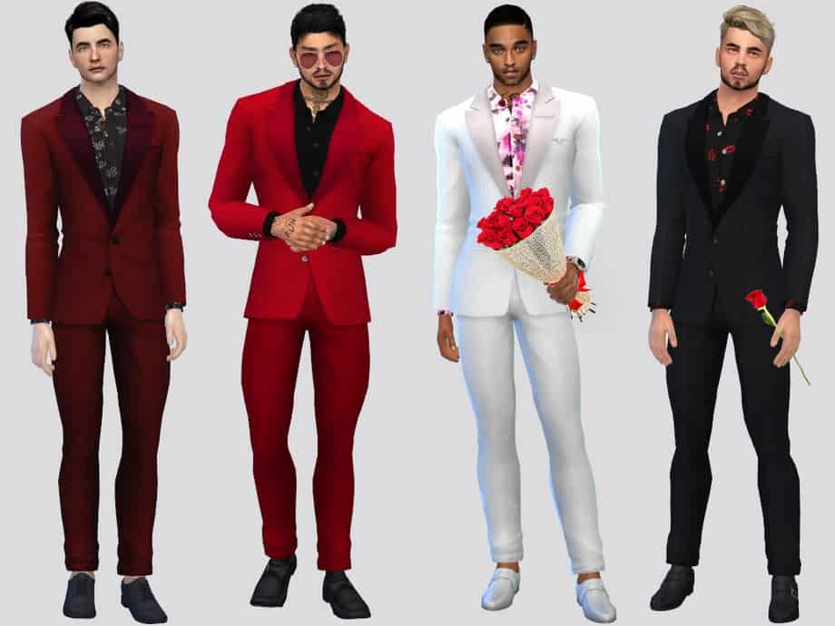 Date Night Suit Sims 4 Valentines Day CC