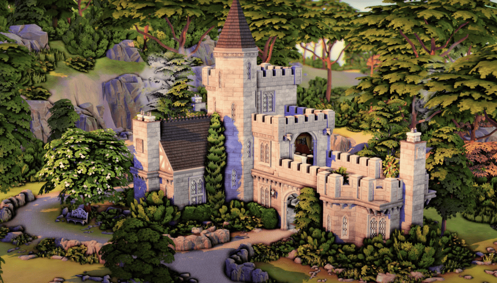 Modest Sims 4 Castle Build By RachelPedd