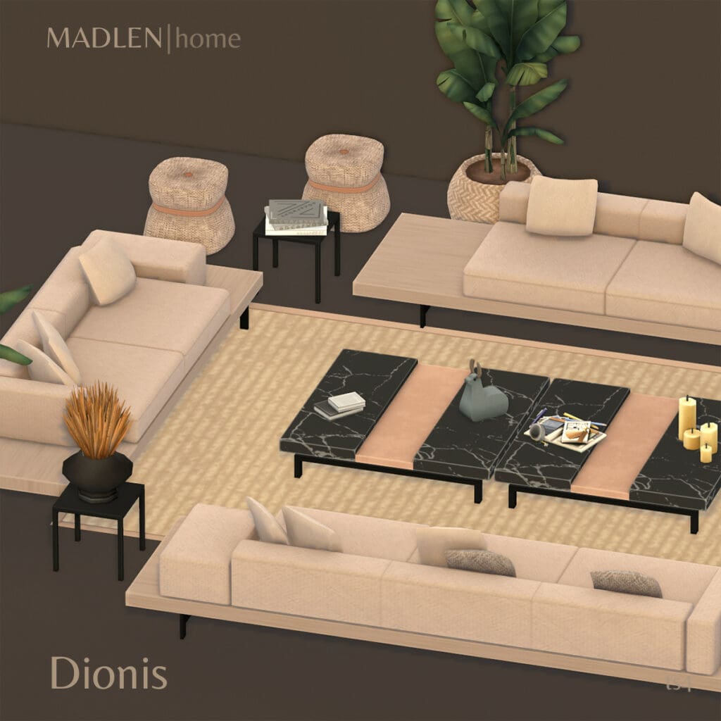 Dionis Sims 4 Living Room Set by Madlen