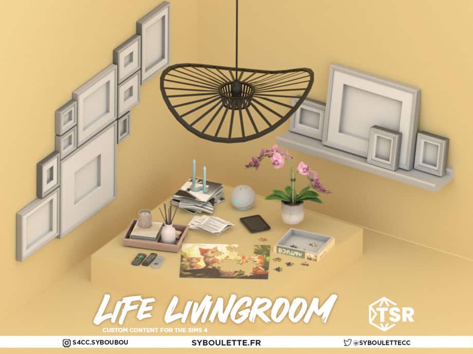 Life Livingroom Clutter CC by Syboulette