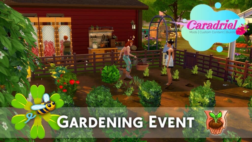 Gardening Event by Caradriel Sims 4 Gardening Mod