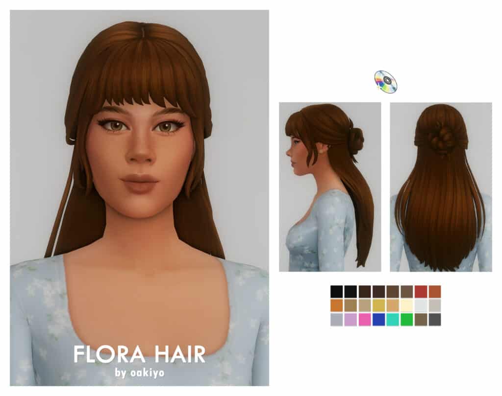 Flora Half-Bun Hair by Oakiyo