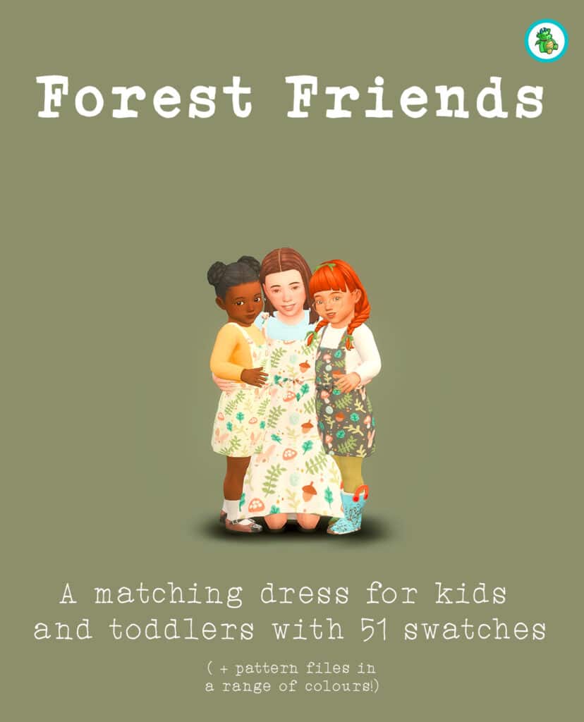 Forest Friends Dress for Kids and Toddlers by Pluto-sims