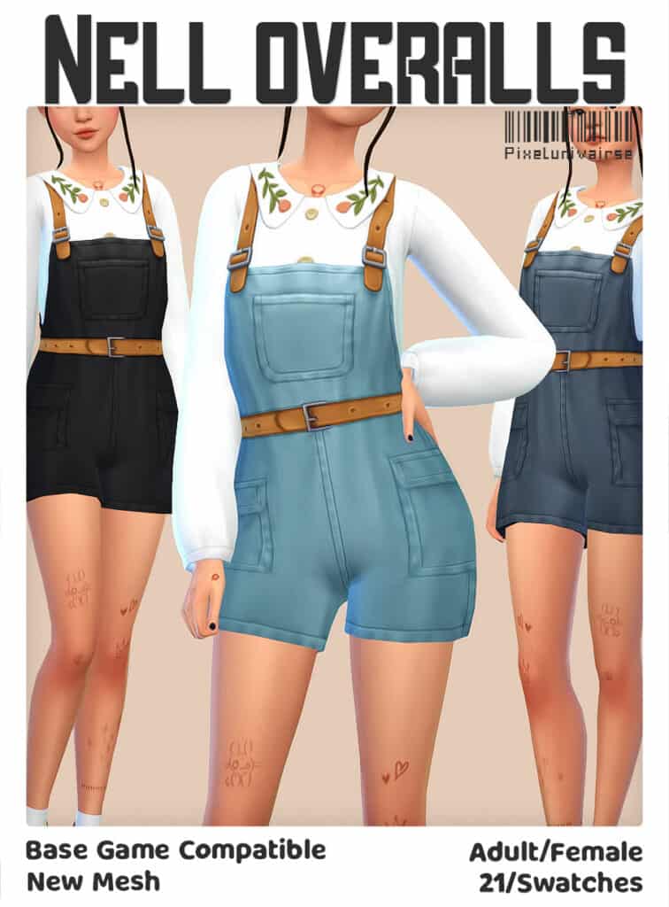 Nell Overalls by Pixelunivairse