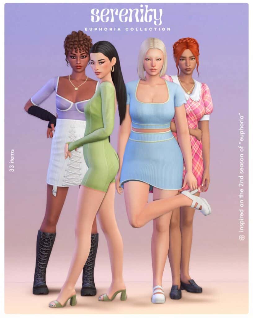 Euphoria Sims 4 Teen CC Collection by Serenity