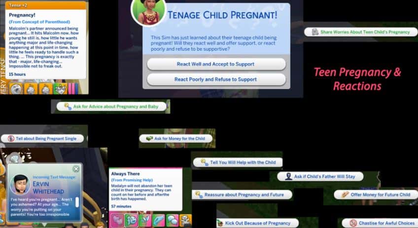 Teen Pregnancy Sims 4 Teen CC Mod by Lumpinou