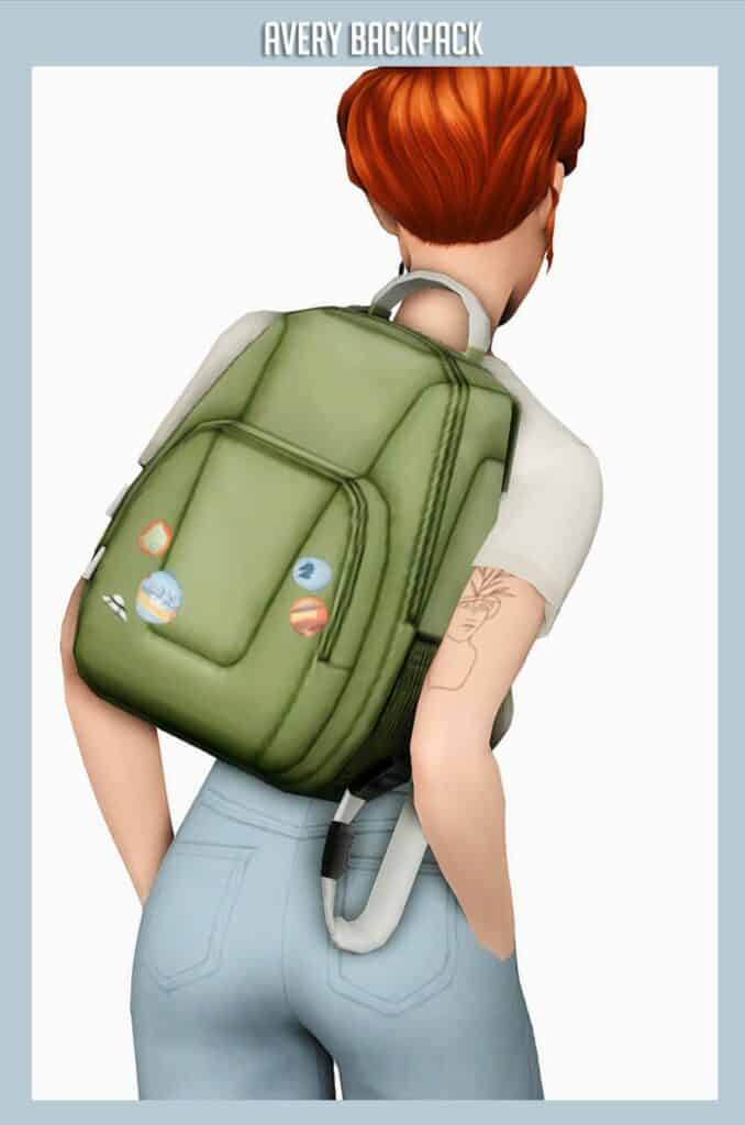Wearable Sims 4 Teen CC Backpack by ClumsyAlienn 