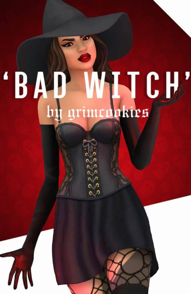 Bad Girl Sims 4 Witchy CC Outfit Set by akalukery