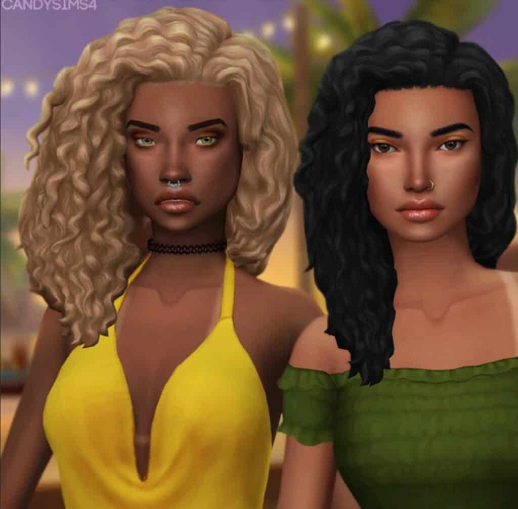 Bellatrix Inspired Sims 4 Witchy CC Hair by CandySims4