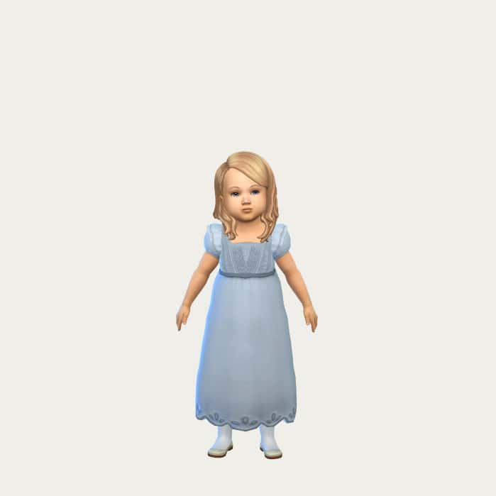 Toddler Sims 4 Bridgerton CC Dress by Peebs