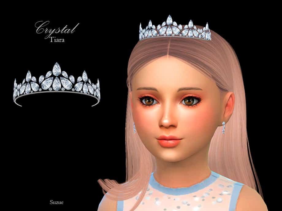Crystal Sims 4 Bridgerton CC Kid's Tiara by Suzue