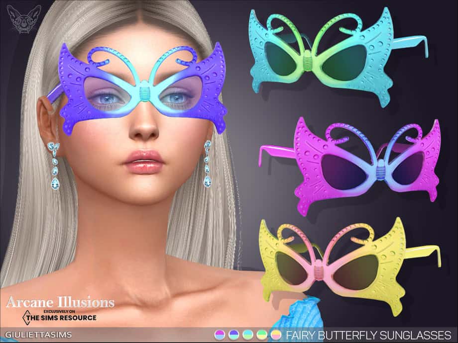Arcane Illusions - Fairy Butterfly Sunglasses by Feyona
