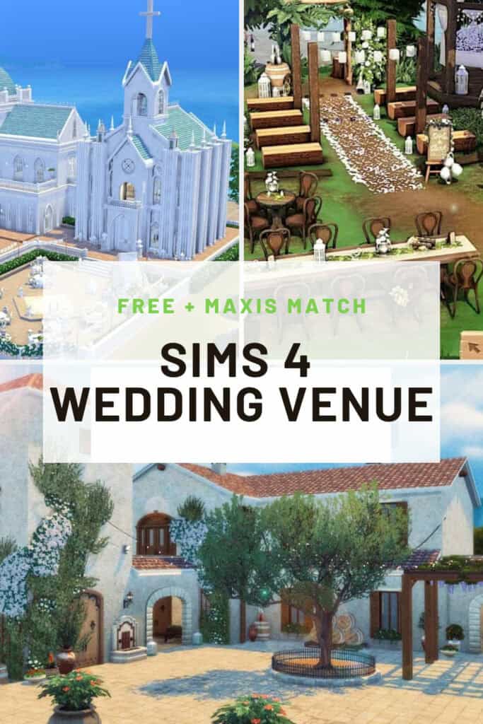 Best free maxis match sims 4 wedding venue builds Pinterest Pin