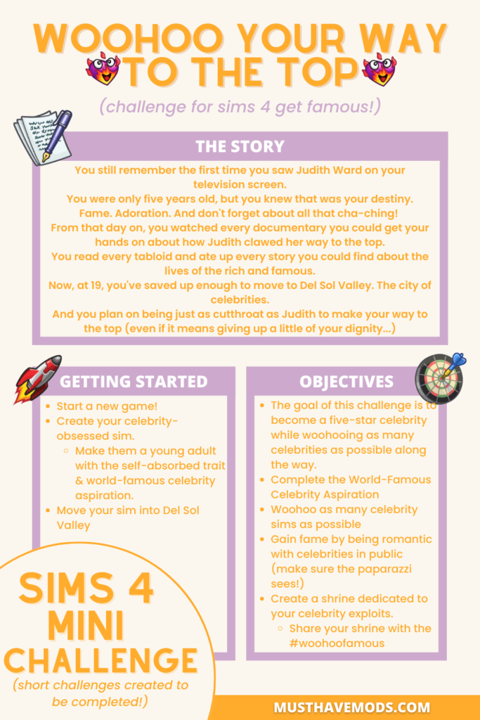 Woohoo to the Top Sims 4 Gameplay Challenges by musthavemods