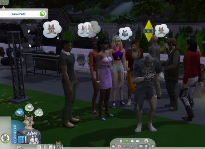 A sim turned into a werewolf around other sims and they didn't react negatively