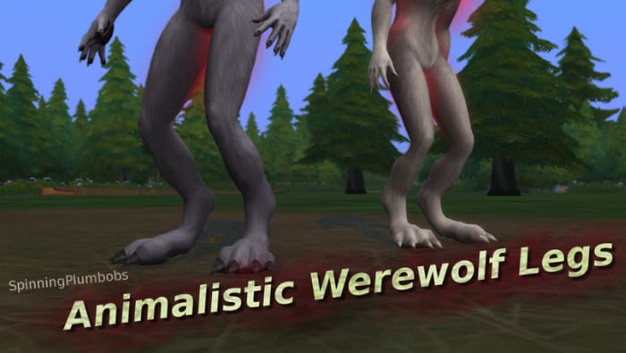 Showing realistic werewolf legs for sims4 werewolves